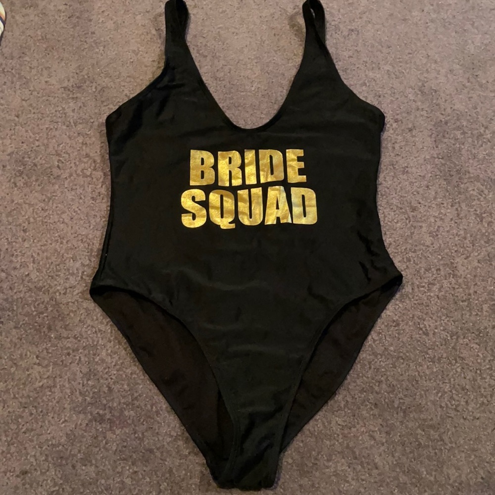 Bride Squad bathing suit for bachelorette party